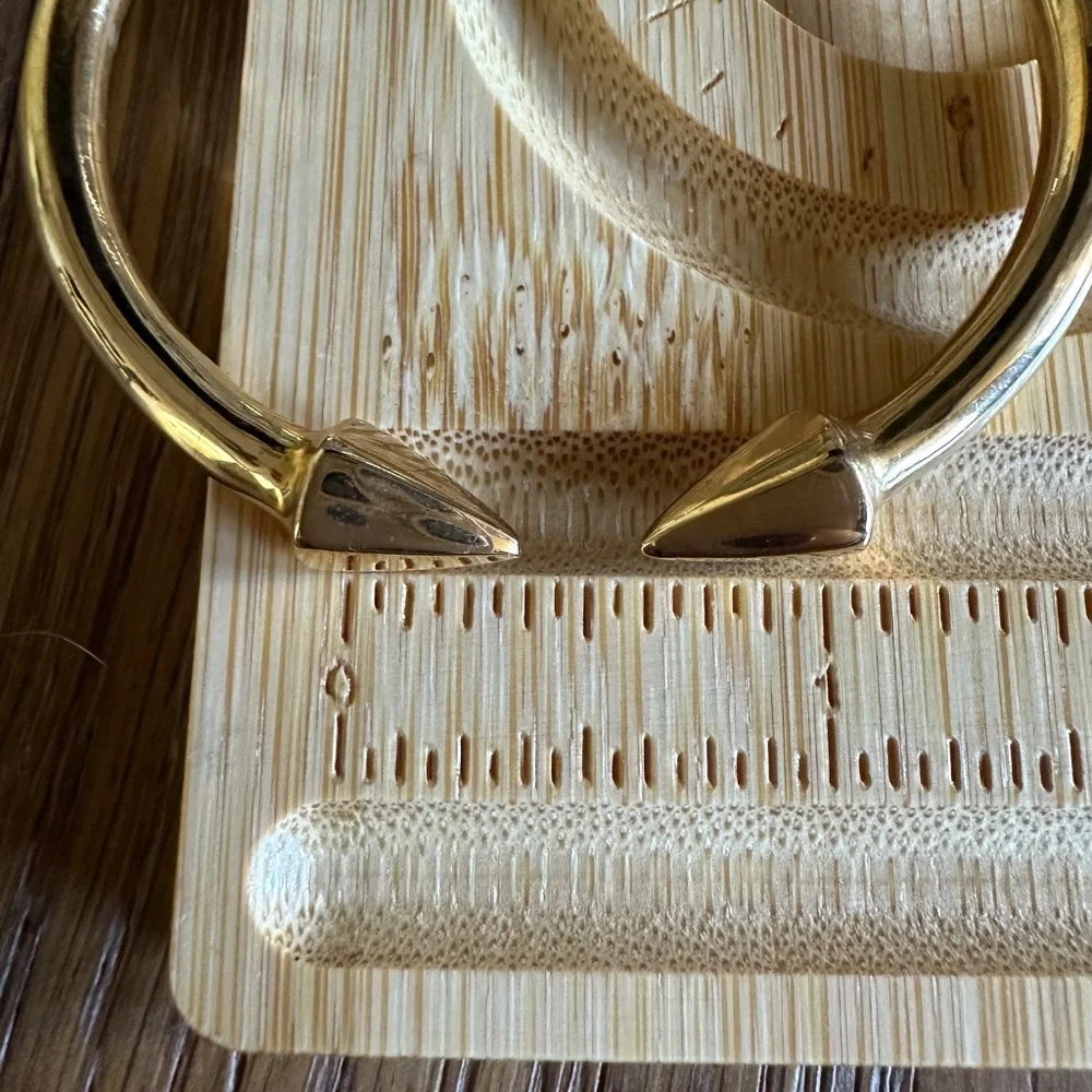 Edgy & Chic Gold Spike Cuff Bracelet